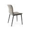 Soft Gray Fabric H830mm 8kgs Metal Frame Upholstered Dining Chair