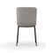 Soft Gray Fabric H830mm 8kgs Metal Frame Upholstered Dining Chair