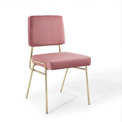 Dense Foam 83cm Elegance Gold Steel 5.4KG Velvet Leisure Chair