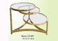 Living Room 90*90CM 40KGS Round Glass Coffee Table