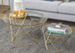 Electroplate Gold Plating Stainless Steel Frame Modern Coffee Table